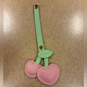 🔴Pink and Green Cherry Keychain/Bag Charm